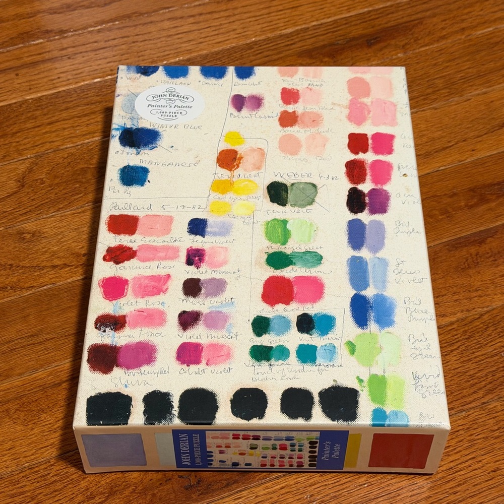 Artist Paint Swatch Canvas 1,000-Piece Puzzle with Multicolor Palette